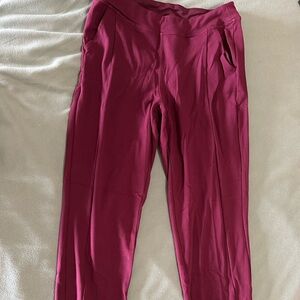 Belle by Kim Gravel Women's Straight Leg Ponte Pants - Burgundy - Size 12T